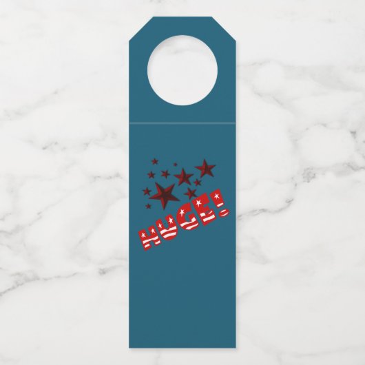 Trump heeft groot feest met flessenhangers flessenhanger (Voorkant)