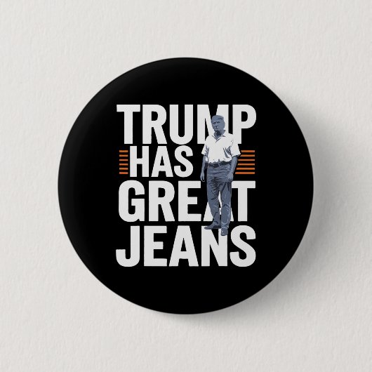 Trump Heeft Grote Broeken 1 Ronde Button 5,7 Cm (Voorkant)
