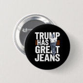 Trump Heeft Grote Broeken 1 Ronde Button 5,7 Cm (Voorkant /achterkant)