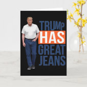 Trump Heeft Grote Broeken 2 Kaart (Gele Bloem)
