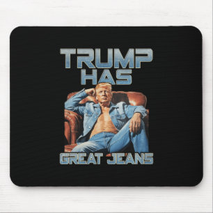 Trump Heeft Grote Broeken Funny Grafisch Retro Den Muismat
