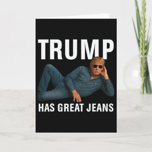 Trump Heeft Grote Broeken Funny Graphic Tee Retro Kaart