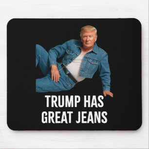 Trump Heeft Grote Broeken Funny Graphic Tee Retro  Muismat