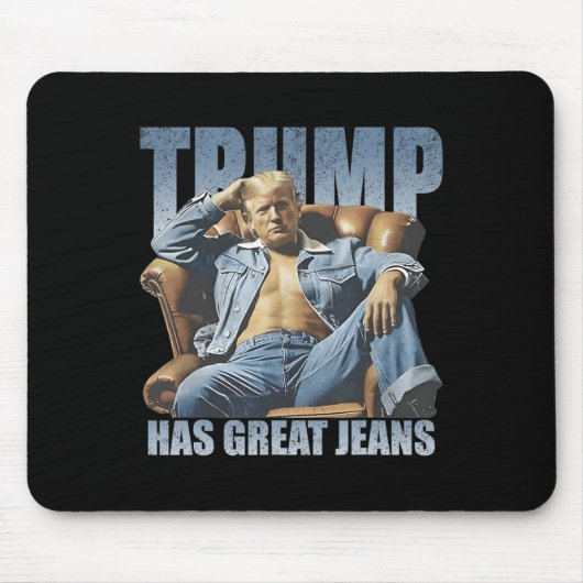 Trump Heeft Grote Broeken Grappig Retro Muismat (Voorkant)
