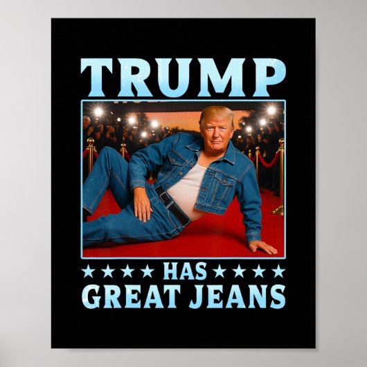 Trump Heeft Grote Broeken Grappige Meme 3 Poster (Voorkant)