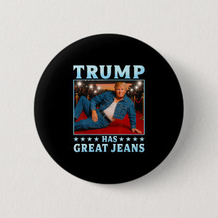 Trump Heeft Grote Broeken Grappige Meme 3 Ronde Button 5,7 Cm