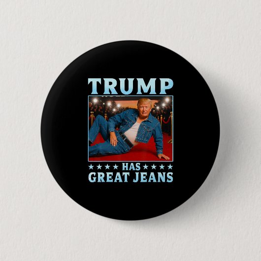 Trump Heeft Grote Broeken Grappige Meme 3 Ronde Button 5,7 Cm (Voorkant)