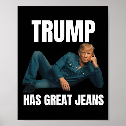 Trump Heeft Grote Broeken Grappige Meme Stijl Meme Poster (Voorkant)