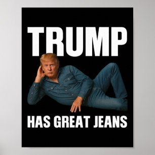 Trump Heeft Grote Broeken Grappige Meme Zin Poster