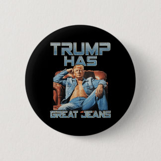 Trump Heeft Grote Broeken Grappige Meme Zin Shirt Ronde Button 5,7 Cm