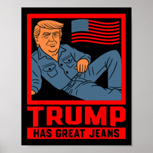 Trump Heeft Grote Broeken Grappige Politieke Humor Poster