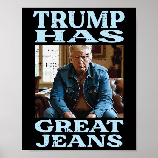Trump Heeft Grote Broeken Grappige Uitspraak Meme Poster (Voorkant)