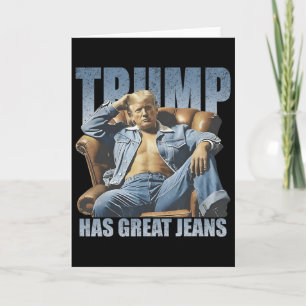 Trump Heeft Grote Jeans Grappig Retro Kaart