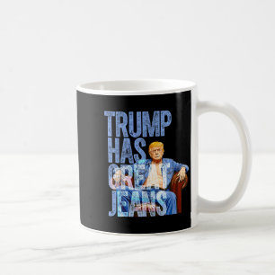 Trump heeft grote spijkerbroek Grappig politieke m Koffiemok