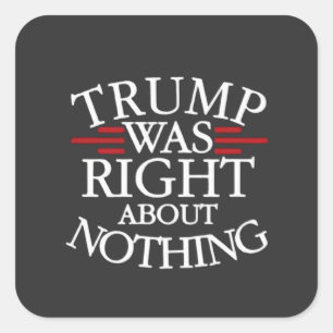Trump heeft helemaal geen gelijk wat betreft anti- vierkante sticker