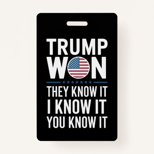 Trump heeft het 47ste President van 2024 gewonnen Badge (Voorkant)