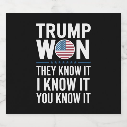 Trump heeft het 47ste President van 2024 gewonnen Bier Etiket (Enkel label)