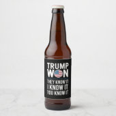 Trump heeft het 47ste President van 2024 gewonnen Bier Etiket (Voorkant)