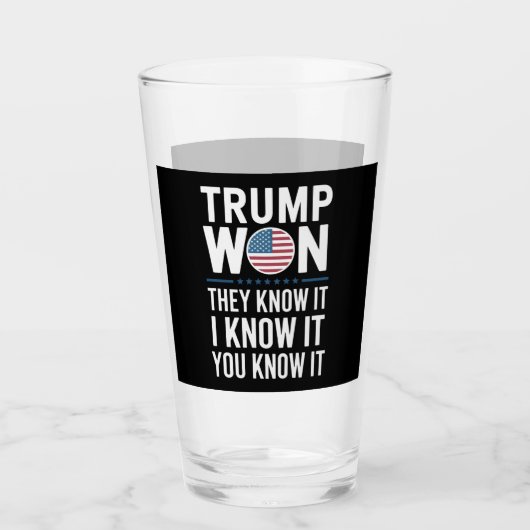 Trump heeft het 47ste President van 2024 gewonnen Glas (Voorkant)