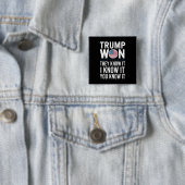 Trump heeft het 47ste President van 2024 gewonnen Vierkante Button 5,1 Cm (In situ)
