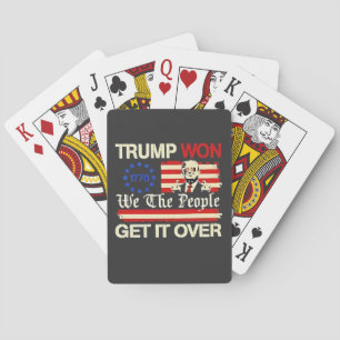 Trump heeft het volk gewonnen door de inauguratie pokerkaarten