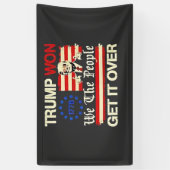 Trump heeft het volk gewonnen door de inauguratie spandoek (Verticaal)