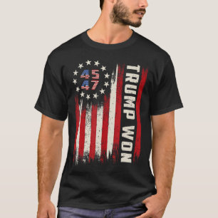Trump heeft in 2024 45 47e President Amerikaanse v T-shirt