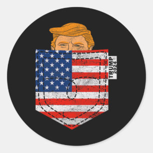 Trump heeft in 2024 President 47ste Trump in je za Ronde Sticker