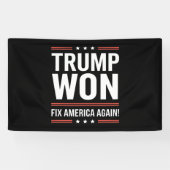 Trump heeft MAGA Trump-winnaar 2024 Fix America op Spandoek (Horizontaal)