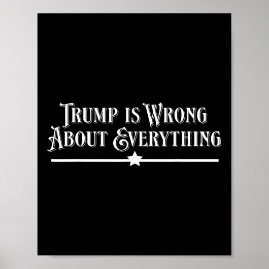 Trump heeft ongelijk over alles poster (Voorkant)