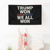 Trump heeft President 47 gewonnen Spandoek (Insitu)