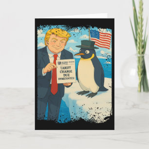 Trump Heftringtstarief Pinguïn Anime Politiek Meme Kaart