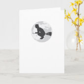 Trump Heksenbezem Grappige Halloween Kaart (Gele Bloem)