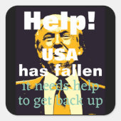 Trump/Help-Sticker Vierkante Sticker (Voorkant)