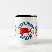 TRUMP-HERKOMST Rood olifant 2024 Tweekleurige Koffiemok (Center)