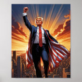 Trump het Amerikaanse superheld Poster (Voorkant)
