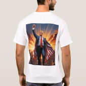 Trump het Amerikaanse superheld T-shirt (Achterkant)