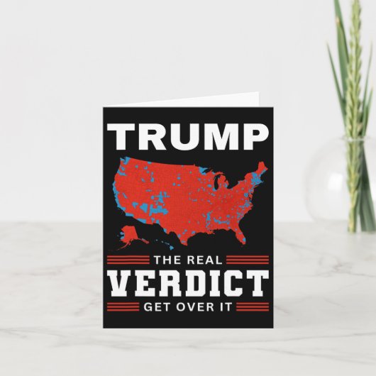 Trump Het Echte Oordeel Kerstmis Gelukkig Nieuwjaa Kaart (Voorkant)