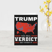 Trump Het Echte Oordeel Kerstmis Gelukkig Nieuwjaa Kaart (Gele Bloem)