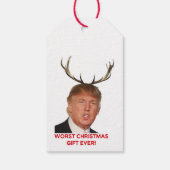 Trump, het ergste kerstcadeau ooit. cadeaulabel (Achterkant)
