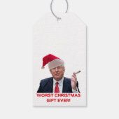 Trump, het ergste kerstcadeau ooit. cadeaulabel (Achterkant)