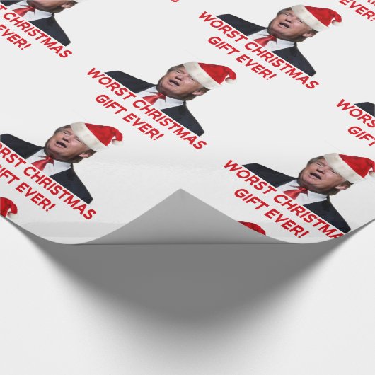 Trump, het ergste kerstcadeau ooit. cadeaupapier (Hoek)