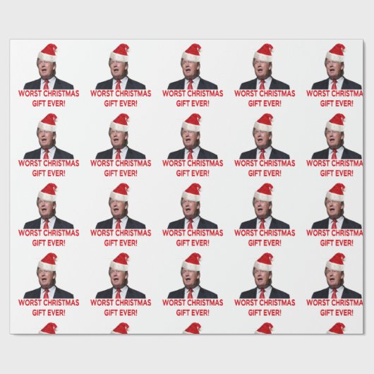 Trump, het ergste kerstcadeau ooit. cadeaupapier (Vlak)