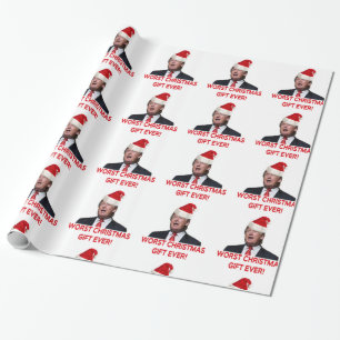 Trump, het ergste kerstcadeau ooit. cadeaupapier