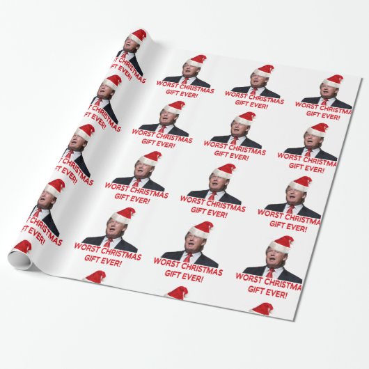 Trump, het ergste kerstcadeau ooit. cadeaupapier (Uitgerold)