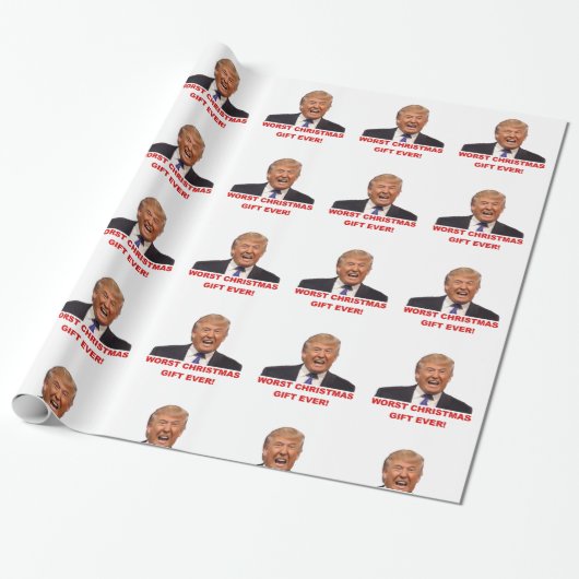 Trump, het ergste kerstcadeau ooit. cadeaupapier (Uitgerold)
