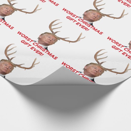 Trump, het ergste kerstcadeau ooit. cadeaupapier (Hoek)
