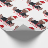 Trump, het ergste kerstcadeau ooit. cadeaupapier (Hoek)