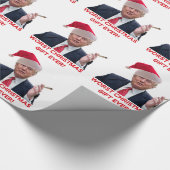 Trump, het ergste kerstcadeau ooit. cadeaupapier (Hoek)