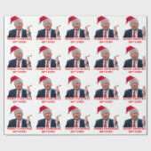 Trump, het ergste kerstcadeau ooit. cadeaupapier (Vlak)